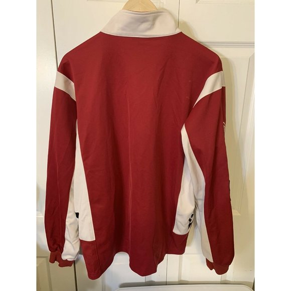 Lotto Men’s Sz L Soccer Track Jacket Red/White Full Zip Italian Sport Design - Picture 10 of 10